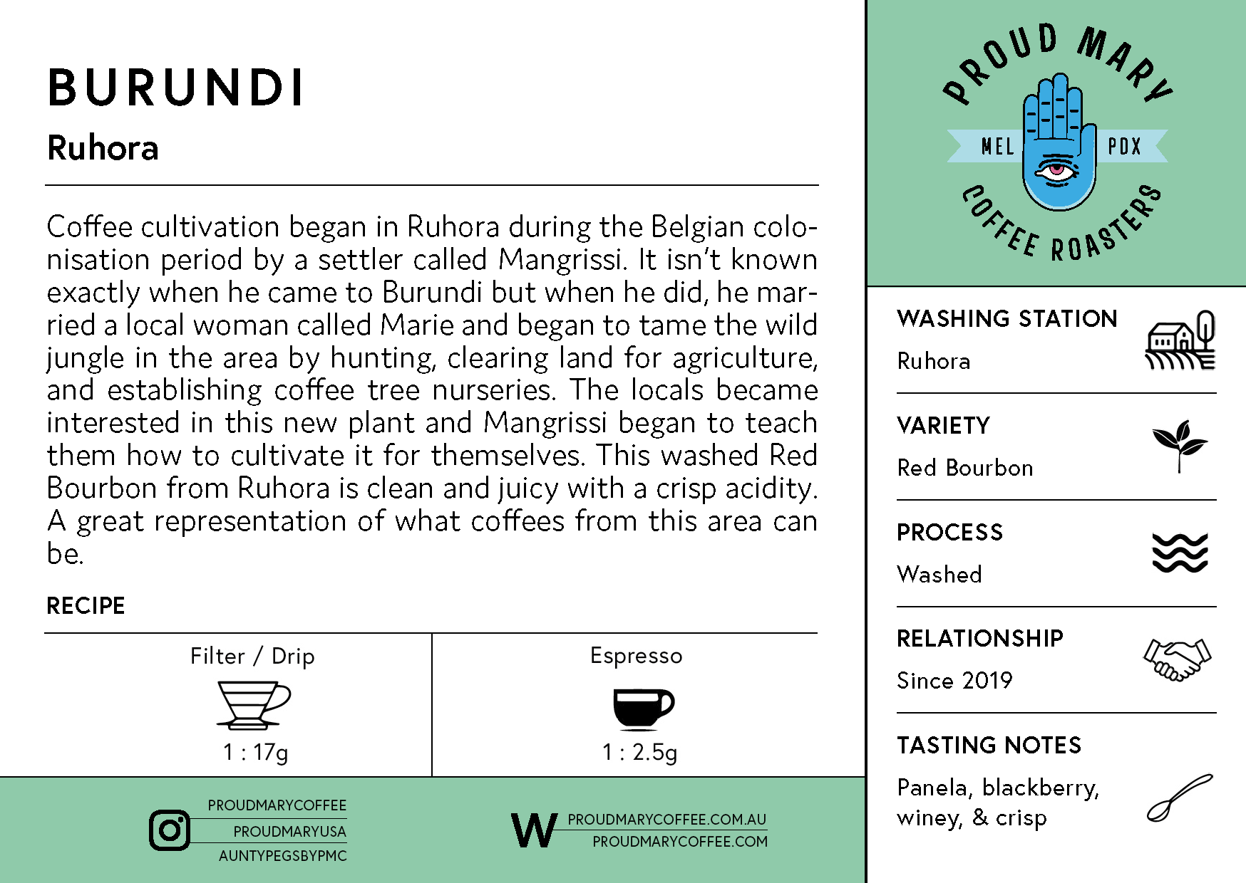 Burundi | Ruhora | Red Bourbon | Washed | Espresso | 250g - Image 3