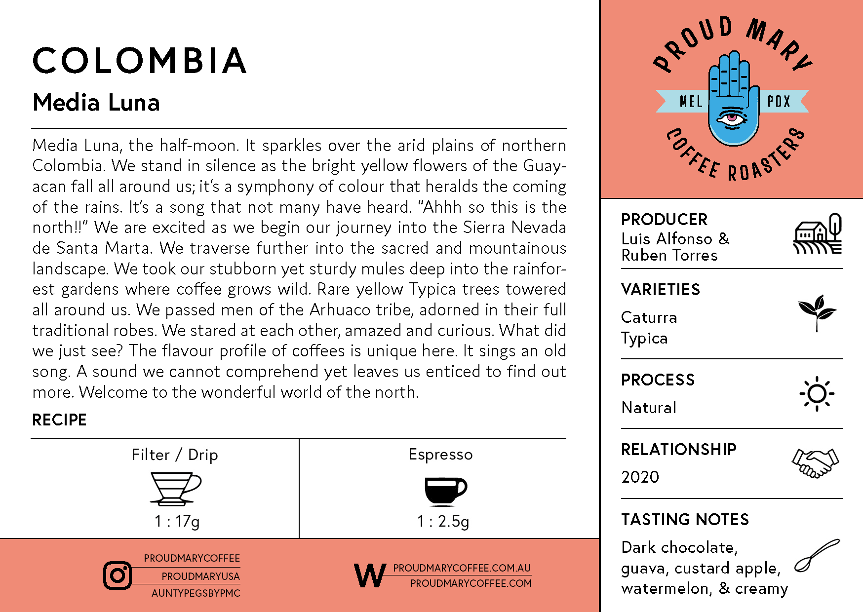 Colombia | Media Luna | Caturra & Typica | Natural | Filter | 250g - Image 4