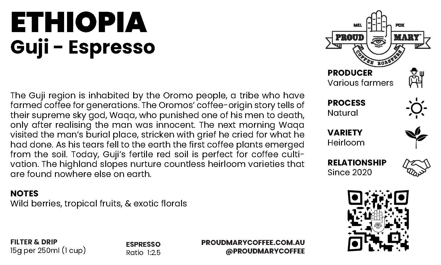 Ethiopia | Guji | Heirloom | Natural | Espresso | 250g - Image 4