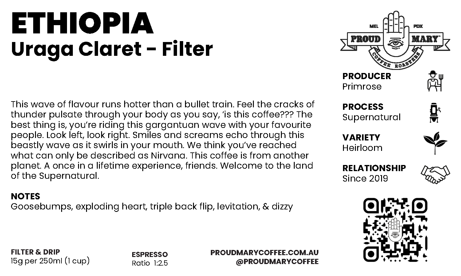 Ethiopia | Uraga Claret | Heirloom | Supernatural | Filter | 100g - Image 3