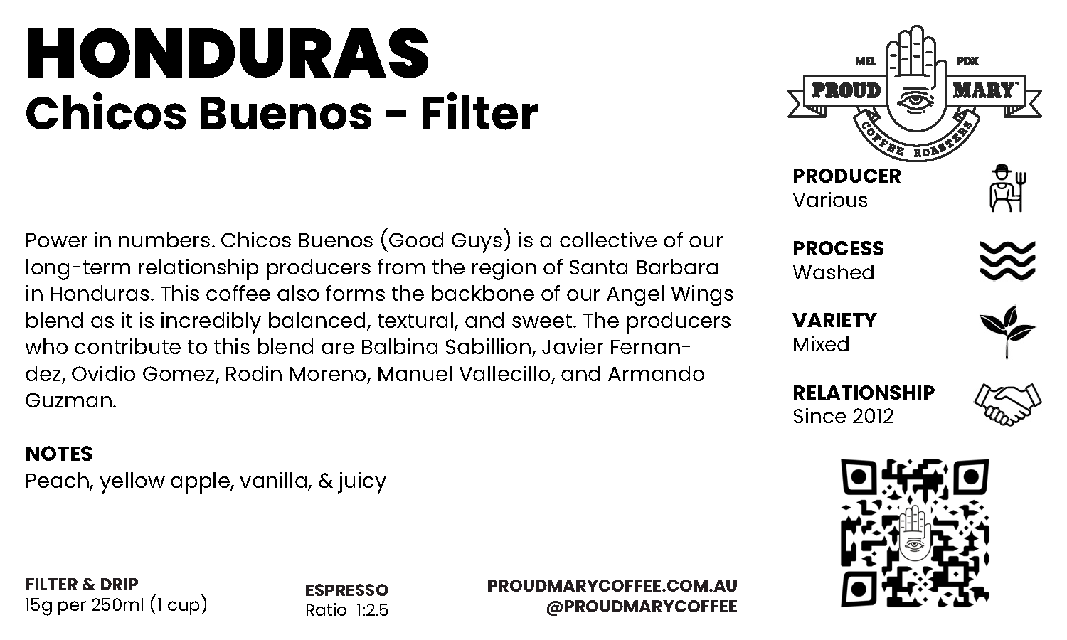 Honduras | Chicos Buenos | Mixed | Washed | Filter | 250g - Image 4