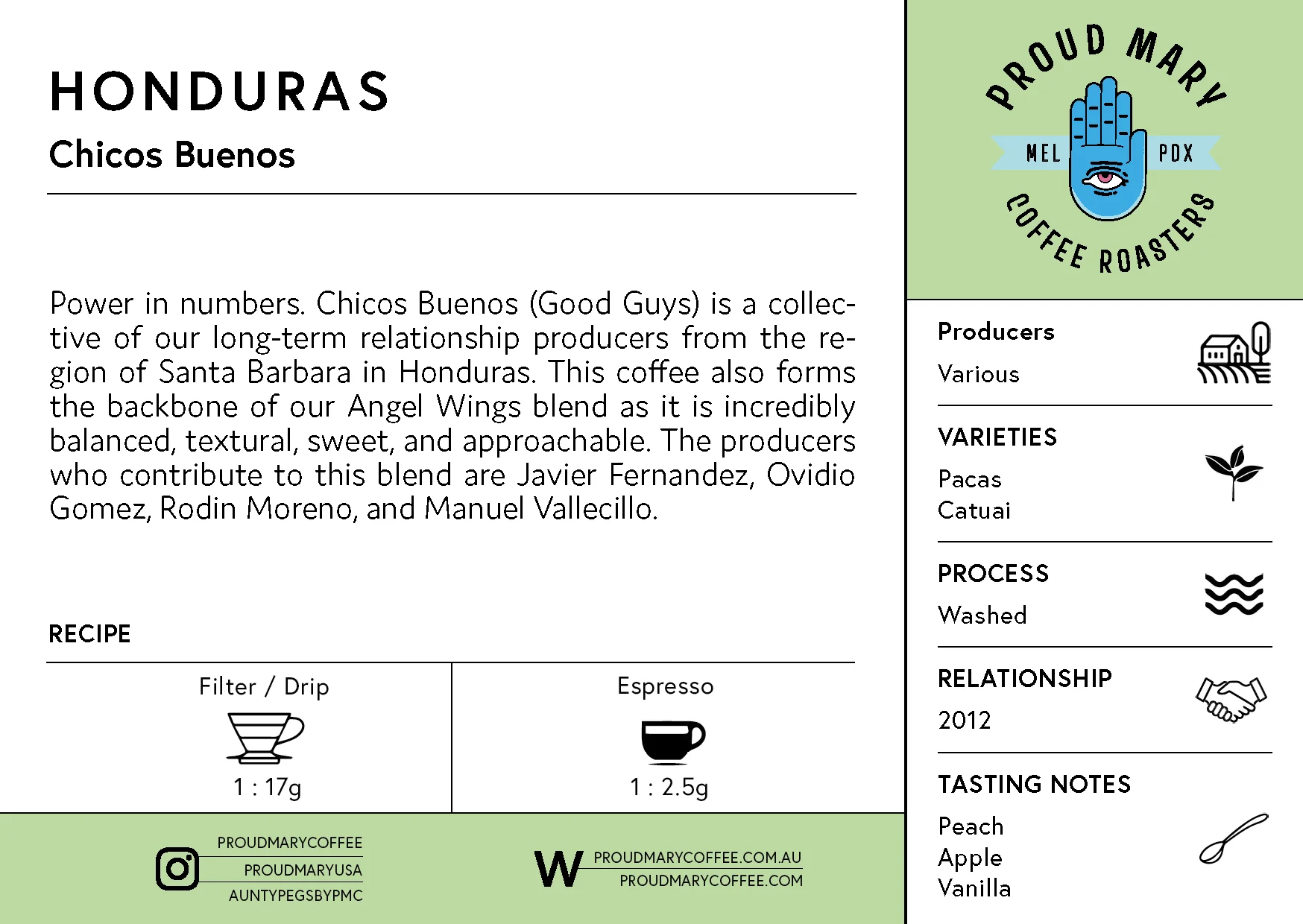 Honduras | Chicos Buenos | Pacas & Catuai | Washed | Filter | 250g - Image 4