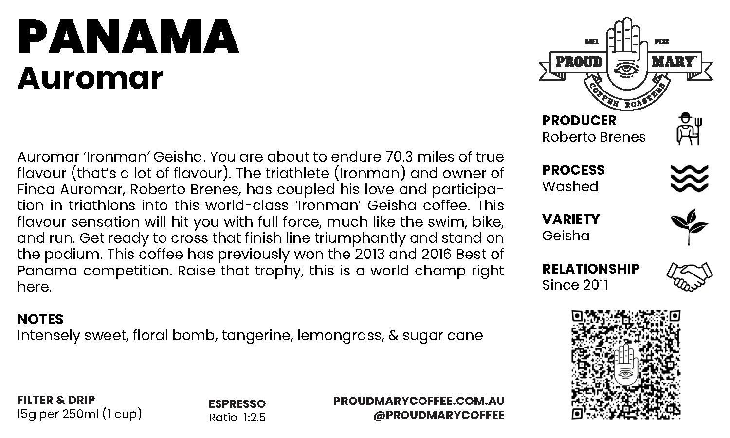 Panama | Auromar | Geisha | Washed | Filter | 100g - Image 3